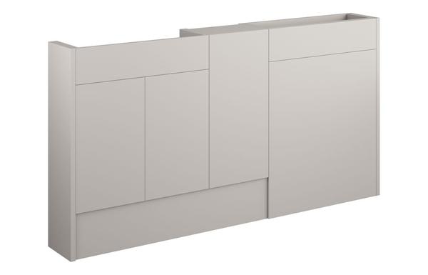 Eden 1536mm Slim Basin  WC & 1 Door Unit Pack - Matt Dove Grey (Grey Cab)